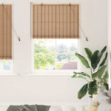 Roller Blind Natural and Brown 120 x 220 cm Bamboo 42006905