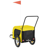 Pet Bike Trailer Yellow and Black Oxford Fabric and Iron 94022
