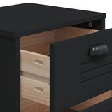 ZNTS Bedside Cabinet VIKEN Black Engineered Wood 374912