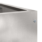 Corner Planter Silver 60 x 60 x 50 cm Stainless steel 883665