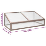 Greenhouse Grey 110x56x39 cm Fir Wood 362647