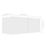 8 Piece TV Cabinet Set White Engineered Wood 3078669