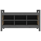 Hall Bench Grey 110x40x60 cm Solid Wood Pine 821791