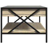 Coffee Table with Infinity LED Sonoma Oak 90x50x38 cm 847708