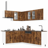11 Piece Kitchen Cabinet Set Porto Smoked Oak Engineered Wood 3314906