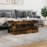 Coffee Table with LED Lights Smoked Oak 90x50x40 cm 839851