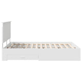 Bed Frame with Headboard White 150 x 200 cm Engineered Wood 3411289