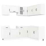 11 Piece Kitchen Cabinet Set Kalmar Gloss White Engineered Wood 3314943