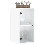 Wall Cabinet with Glass Doors White 35x37x68.5 cm 836476
