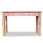 ZNTS Console Table Solid Mahogany Wood 123x42x75 cm 244494