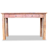 ZNTS Console Table Solid Mahogany Wood 123x42x75 cm 244494