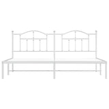 Metal Bed Frame without Mattress with Headboard White 193x203cm 353494