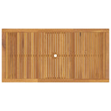 Garden Dining Set 7 pcs Black Solid Acacia Wood 3365523