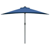 Garden Parasol 294 x 150 x 224 cm Polyester and Steel Azurblau 42003274