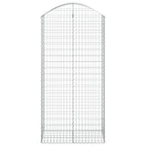 Arched Gabion Basket 100x50x200/220 cm Galvanised Iron 153440