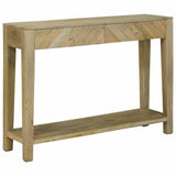 Console Table Natural Grey 110 x 30 x 80 cm Solid Mango Wood 42003316