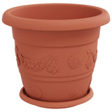 Plant Pots 24 pcs Brick Red 30 x 25 cm Plastic 3403282