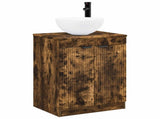 Bathroom Furniture Set Smoked Oak Engineered Wood 3404209