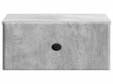 Wall-Mounted Bedside Cabinet with Drawer 2 pcs Concrete Grey 899112