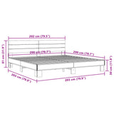 Bed Frame without Mattress Smoked Oak 200x200 cm 3280129