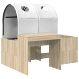 Bed with Tunnel 3 pcs Artisian Oak and White Engineered Wood 3423521