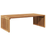 Garden Side Table Brown 110 x 55 x 35.5 cm Solid Teak Wood 42006356