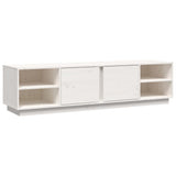 TV Cabinet White 156x40x40 cm Solid Wood Pine 814455