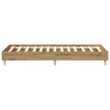 Bed Frame No Mattress Artisan Oak 75x190 cm Small Single Engineered Wood 861101