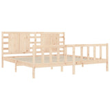 Bed Frame without Mattress 200x200 cm Solid Wood Pine 3192836