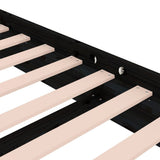 Bed Frame without Mattress Black Solid Wood Small Single 819936