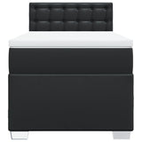 Box Spring Bed with Mattress Black 90x190 cm Faux Leather 3286100