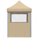 Foldable Party Tent Pop-Up with 4 Sidewalls Beige 4004999