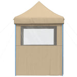 ZNTS Foldable Party Tent Pop-Up with 4 Sidewalls Beige 4004999