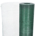 ZNTS Chicken Wire Fence Galvanised Steel 1x25 m Green 140440
