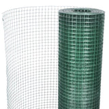 ZNTS Chicken Wire Fence Galvanised Steel 1x25 m Green 140440