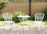 Garden Bistro Set 3 pcs White Aluminium 42002384