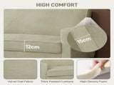 Two-Seater Velvet-Feel Sofa - Beige T3398P377881
