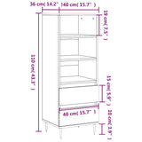 Highboard Sonoma Oak 40x36x110 cm Engineered Wood 831503