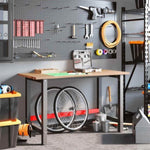 Workbench Light Brown 140x60x81.5 cm Solid Wood Oak 3309676