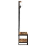 Clothes Rack 80x40x190 cm Solid Rough Wood Mango 4015961
