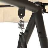 43241 Outdoor Convertible Swing Bench with Canopy Sand White