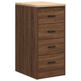 Garage Storage Cabinet Brown Oak 40x51x85 cm Solid Wood Pine 860595