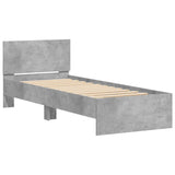 Bed Frame without Mattress with Headboard Concrete Grey 90x200 cm 838627