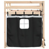 Bunk Bed without Mattress White&Black 90x190 cm Solid Wood Pine 3283904