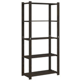 5-Tier Storage Rack Black 80x38x170 cm Solid Wood Pine 373407