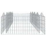 Arched Gabion Raised Bed 400x100x50 cm Galvanised Iron 153551