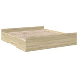 Bed Frame with Drawers without Mattress Sonoma Oak 200x200 cm 3280267