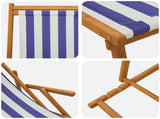 Folding Sun Lounger 3 Position Solid Eucalyptus Wood 42024924