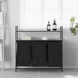 Laundry Basket 3 Compartments with Shelves Grey Sonoma 859083