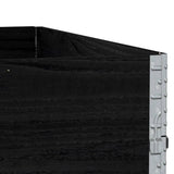 Garden Planter Black 100x100 cm Solid Wood Pine 3295432
